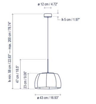 Preview: Bover Tanit S/43 Pendelleuchte